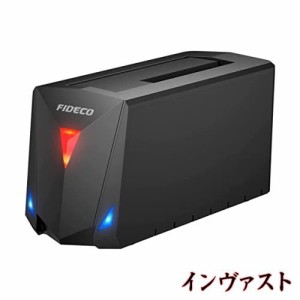 FIDECO SSD/HDDスタンド USB 3.2 Gen 1接続 2.5型＆3.5型SATA対応 SATA I/II/III HDDケース 工具不要 1ベイ さいだい18TBまで対応 12V電