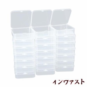 RILIHII【60個／セット 】6.2 x 6.2 x 2.1cm プラスチック 小物入れ 小分けケース 透明 収納 小物収納ケース 詰め替え容器 蓋付き ジュエ