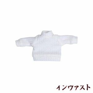 オビツ11 OB11 サイズ衣装 オビツドール 11cmボディ用 長袖 トップス ニット ハイネック 6色 (ホワイト)