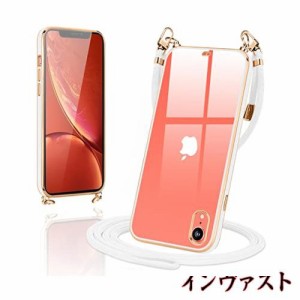 iPhone XR 用 ケース ショルダー クリア カバー iPhoneXR スマホケース 肩掛け 首掛け 斜めかけケース 可愛い かわいい 韓国 透明 薄型 