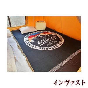 Outdoor 屋外毛布 車中泊 ブランケット 黒い山 キャンピングカー 天幕 テント… ……