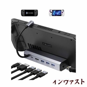 JSAUX ドッキングステーション スチームデッキ対応 6イン1スチームデッキドック HDMI 2.0 4K@60Hz ギガビットイーサネット USB-A 3.0 フ