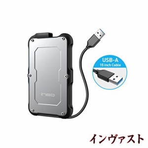 ineo 2.5インチ USB3.1 SATA HDD SSD 外付けハードドライブケース 頑丈な防水＆耐衝撃IP66 9.5mm＆7mm [2580TypeA]