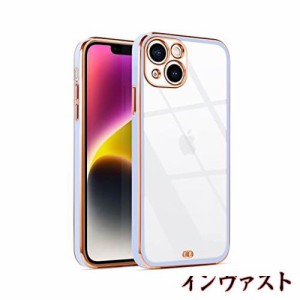 iPhone14 ケース クリア 薄型 透明 スマホケース アイフォン14 カバー 韓国 かわいい おしゃれ 人気 耐衝撃 TPU メッキ加工 インスタ 流