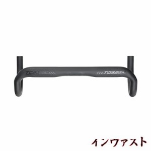 PLATT ロードバイクハンドル フルカーボン ドロップハンドル 超軽量 UD つや消し自転車ハンドル 380/400/420/440mm(380mm)