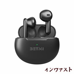BETMI-本物のワイヤレスイヤホン-インイヤーブルートゥース5.1 ヘッドフォン -40 H再生時間、IPX 5防水TWSスポーツ用デュアル マイク、An