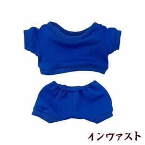 niannyyhouse　20cm ぬいぐるみ服　スポーツウェア　スウェット　ズボン　綿人形の服　着せ替え (blue, 20cm)