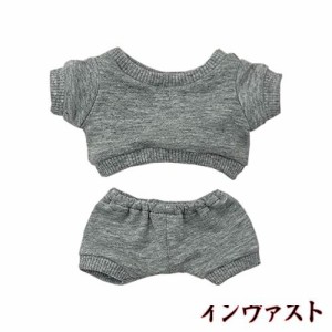 niannyyhouse　20cm ぬいぐるみ服　スポーツウェア　スウェット　ズボン　綿人形の服　着せ替え (gray, 20cm)