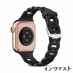 コンパチブル アップルウォッチ Apple Watch バンド 38mm 40mm 41mm プリストバンドサークルチェーンデザインiWatch 9 8 SE 7 6 5 4 3 2 