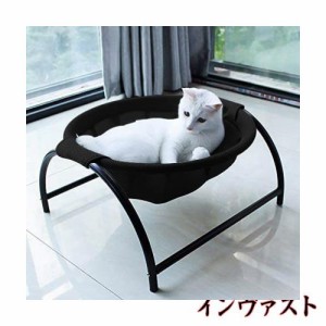 JUNSPOW 猫ベッド ペットハンモック 犬猫用ベッド 自立式 猫寝床 ネコベッド 猫用品 ペット用品 丸洗い 安定な構造 取り外し可能 通気性 