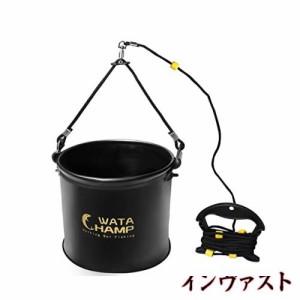 バッカン 活かし水くみバケツ 折りたたみバケツ ロープ(8m) ビーズ付き EVA 5.5L/8.0L 釣り バケツ 水汲み 防災備蓄品 持ち運び便利 レッ