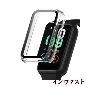 AiMaoo Amazfit Band 7 対応 ケース 強化ガラスフィルム 保護 カバー 硬質ポリPC素材 一体化 耐衝撃 傷防止 変色防止 全面カバー 全面保