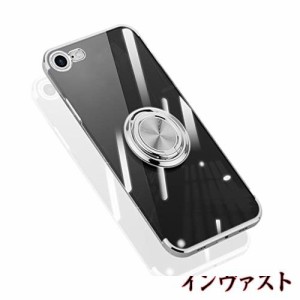 JOOBOY iPhone8 ケース iPhone7ケース iPhoneSE ケース 第2世代 第3世代 リング付き iPhone8ケース クリア 透明 メッキ加工 レンズ保護 t