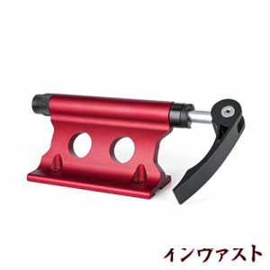 CXWXC 自転車 前フォーク受け スタンド クイックリリース、12mm/15mmスルーアクスル対応 車載と室内保管など用 レッド（CX-C09）