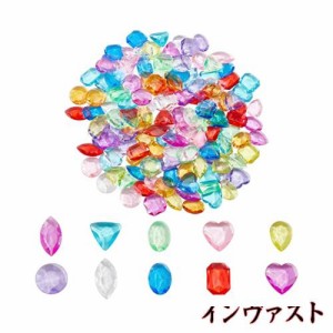 PH PandaHall カラー宝石 ダイヤモンド 150個 ダイヤカット 水晶 10色 キラキラ アクリルアイス 宝箱 海賊 財宝 お宝 舞台 学校 文化祭 