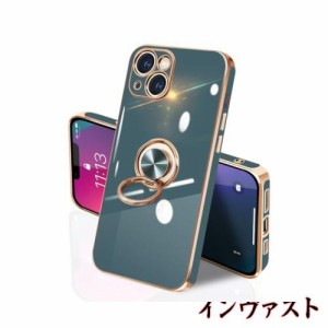 iPhone 13 ケース リング付き イフォン13 リング TPU カバー 全面保護 耐衝撃 スマホケース 360°回転 スタンド機能 携帯カバー 車載ホル