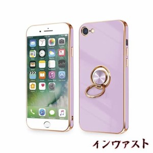 iPhone SE ケース iPhone SE2/3 iPhone8/7 ケース リング付き 耐衝撃 アイフォンSE2/SE3 リング カバー 360°回転 スタンド機能 TPU 車載