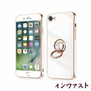 iPhone SE ケース iPhone SE2/3 iPhone8/7 ケース リング付き 耐衝撃 アイフォンSE2/SE3 リング カバー 360°回転 スタンド機能 TPU 車載