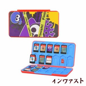 Switch ゲームソフト 24枚ゲームカード収納ケース SD TF カード 収納可能 カードケース 耐衝撃 軽量 薄型 持ち便利 (パープル)