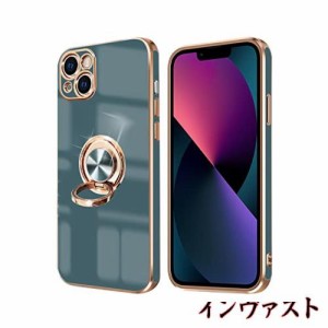 iPhone 13 ケース リング付き アイフォン13 リング カバー 全面保護 スマホケース TPU 耐衝撃 スタンド機能 車載スタンド対応 ストラップ