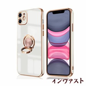 iPhone 11 ケース リング付き アイフォン11 リング カバー 全面保護 スマホケース TPU 耐衝撃 スタンド機能 車載スタンド対応 ストラップ