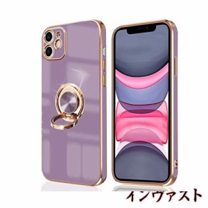 iPhone 11 ケース リング付き アイフォン11 リング カバー 全面保護 スマホケース TPU 耐衝撃 スタンド機能 車載スタンド対応 ストラップ