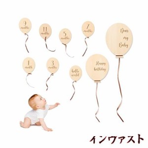 Wooden Teether 月齢フォト 木製 レターバナー ベビーマンスリーカッド ニューボーンフォト 記念日フォト ウッドレター 月齢カード 成長