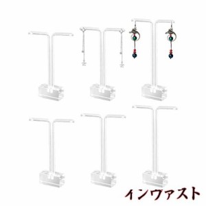 seimeinoki ピアススタンド 6個入 イヤリングスタンド アクリル製 透明 イヤリング ディスプレイ 収納スタンド ピアス ディスプレイラッ