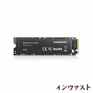 Vansuny 内蔵SSD 1TB PCle 3.0×4 NVMe M.2 SSD 3D NAND NVMe M.2 2280 内蔵ソリッド ステート ドライブ PCIe SSD より高速な PC とラッ