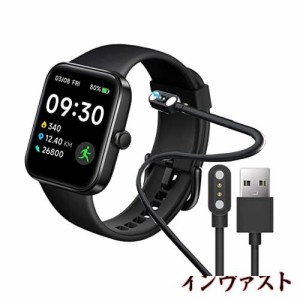 Lamshaw for Pedrain スマートウォッチ ケーブル, USB 磁気充電ケーブル 磁気吸着 1メートル 対応 Pedrain ID207 1.69 スマートウォッチ/