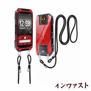 Kyocera TORQUE G04 ケース クリア ショルダー 京セラ TORQUE g04 スマホケース KYV46 ケース 肩掛け 斜めかけ 縄掛け ケース ストラップ