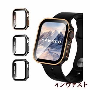 【3枚セット】Kawoco アップルウォッチ 防水 カバー 保護 iWatch 44mm SeriesSE SeriesSE2 Series6 Series5 Series4 直角エッデザイン ap