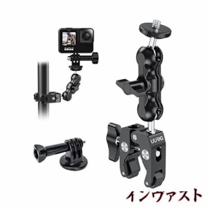 UURIG カメラ クランプ Gopro マウント 1/4ネジ スーパークランプ 360度回転 緩み防止 アルミ合金製 自転車/バイク/オートバイク カメラ