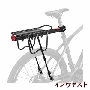 ROCKBROS(ロックブロス) 自転車 荷台 リアキャリア 耐荷重50KG アルミ製 荷物置き台 軽量 伸縮自在 簡単取付け 反射板付き 耐久性 後付け