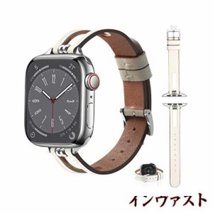 【AmazonJP 限定ブランド】 Apple Watch バンド/アップルウォッチ バンド 本革レザー 細身 エレガントでユニックな仕様 精密な手作り 柔