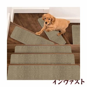 【Amazon 限定ブランド】階段用滑り止めマット 70 22cm 【15枚入り】 階段カーペット 吸着マット厚み4mm 階段敷き HDMOD 階段マット 足腰