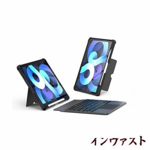 Omikamo iPad 9世代 キーボードケース 日本語配列 iPad Pro 10.5 キーボード タッチパッド付き iPad 8世代 キーボード 横/縦置き対応 iPa