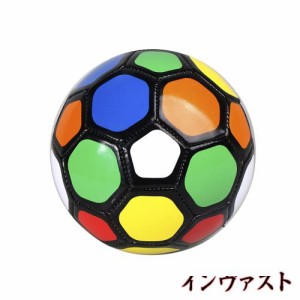 サッカーボール 子ども用 2号 幼児練習用 軽量 ソフト かわいい ゲーム用 キッズサッカーボール 練習球 空気入れ付き 耐久 耐摩耗 数字 