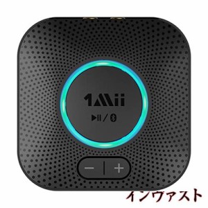 1Mii bluetooth 5.2 レシーバー オーディオ ブルートゥース 受信機 APTX HD aptx LL 低遅延 AAC RCA / 3.5mm AUX 対応 自動接続 音量調整