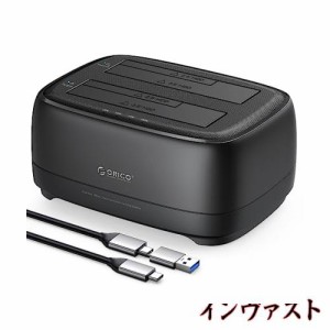 ORICO HDDスタンド 2台搭載 40TB HDD SSD クローン/コピー 2.5 インチ/3.5 インチ Seagate Samsung WD Crucial SanDisk SSD HDD対応 SATA