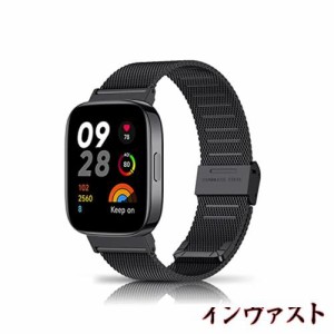 [HeeNia] Xiaomi Redmi Watch 3 対応 バンド 金属ベルト ステンレス製 替えベルト 長さ調節可能 柔らしい 男女兼用Xiaomi Redmi Watch 3 