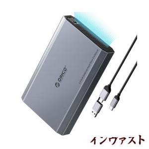 ORICO 3.5インチ HDD ケース アルミ 外付けハードディスクケース 3.5インチ 6Gbps転送速度 USB 3.2 Gen 2 HDD 外付けケース サポート3.5/