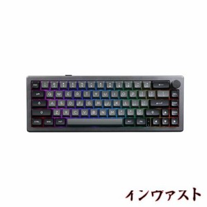 EPOMAKER EK68 65%レイアウト ゲーミングキーボード ガスケット NKRO ホットスワップ対応 2.4Ghz/Bluetooth 5.0/USB-C有線 メカニカル ノ