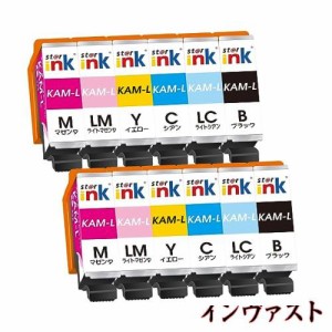 エプソン 対応 KAM-6CL-L カメ Epson 互換インク 12本セット (2BK/2C/2M/2Y/2LC/2LM) KAM-6CL インク KAM 互換インクカートリッジ EP-883