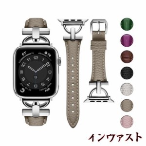 Wutwuk apple watch バンド 女性 人気 コンパチブル アップルウォッチ バンド レザー かわいい レディース オシャレ 女性用トップグレイ