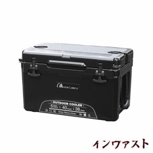 MOON LENCE クーラーボックス 大容量 40QT (38L) 5日保冷 ハードクーラーボックス アウトドア キャンプ BBQ ピクニック レジャー ブラッ