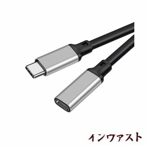 USB type C 延長ケーブル3m LpoieJun USB 3.1 Gen2(10Gbps) USB C タイプc 延長コード 高速データ転送 5A PD急速充電 アンドロイド ラッ