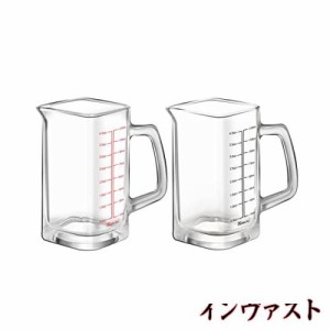 ショットグラス エスプレッソ 120ml/4oz 計量カップ 目盛り付き ハンドル付き 厚み強化 耐熱ガラス製 お酒グラス ワイングラス エスプレ