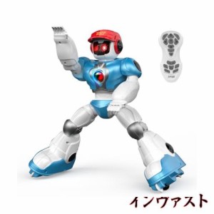 DEERC ロボット おもちゃ 子供 電動ロボット ラジコン 男の子 多機能 ダンスロボット クリスマス プレゼント プログラム可能 英語会話機