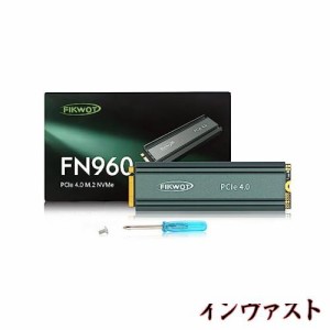 Fikwot FN960 SSD 1TB PCIe Gen4 x4 NVMe 1.4 M.2 2280 R:5000MB/s W:4500MB/s 3D TLC NANDフラッシュ 内蔵SSD ヒートシンク付き PS5動作